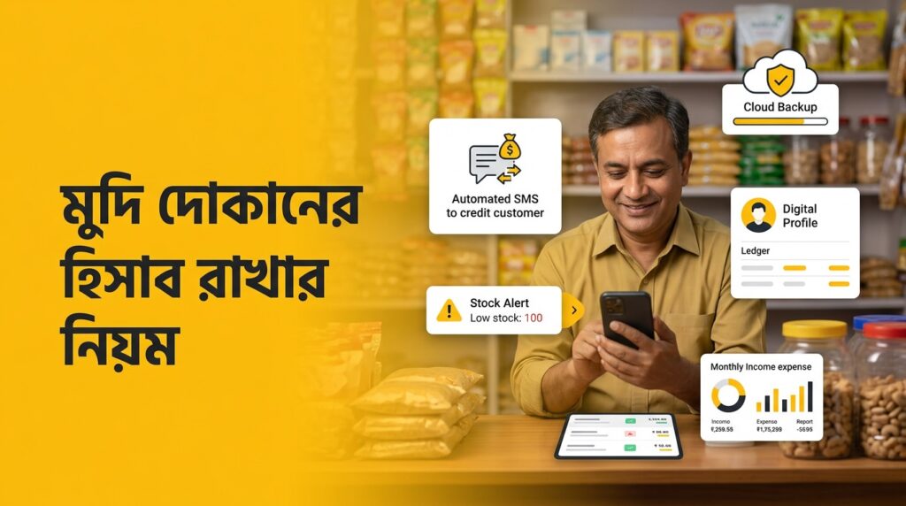 মুদি দোকানের হিসাব রাখার নিয়ম