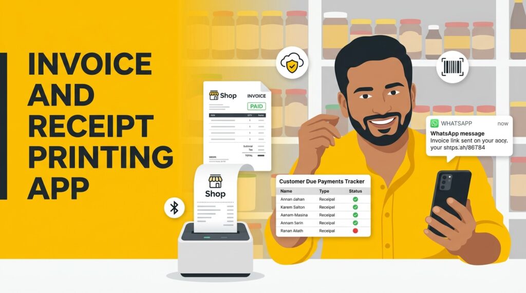invoice and receipt printing app